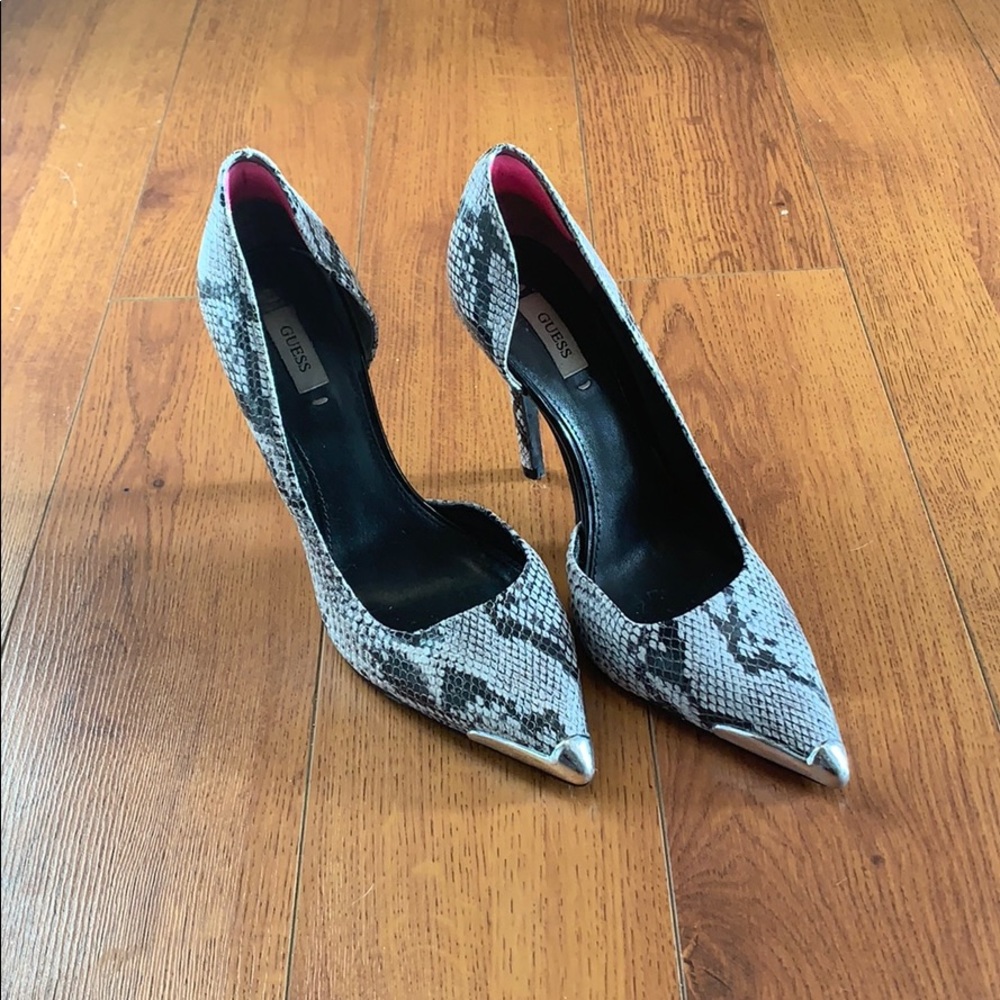GUESS stiletto snakeskin heels